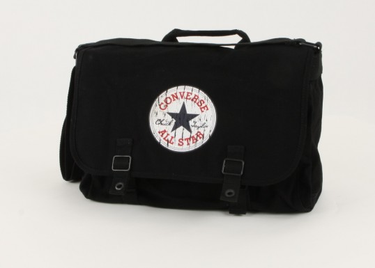 CONVERSE Canvas Shoulder Bag Tasche Schultertasche Vintage Patch Schwarz Black