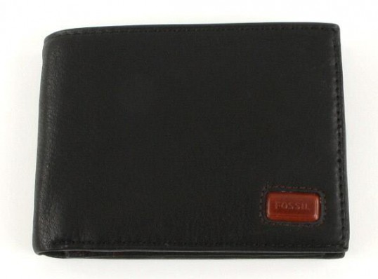 Fossil Travel Wallet Geldb&ouml;rse Portemonnaie Wallace Schwarz Black