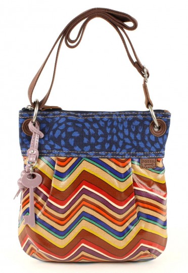 Fossil Key Per Crossbody - Stripe