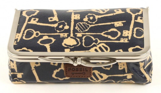 Fossil Key Per Frame Cosmetic Bag - Dark Navy