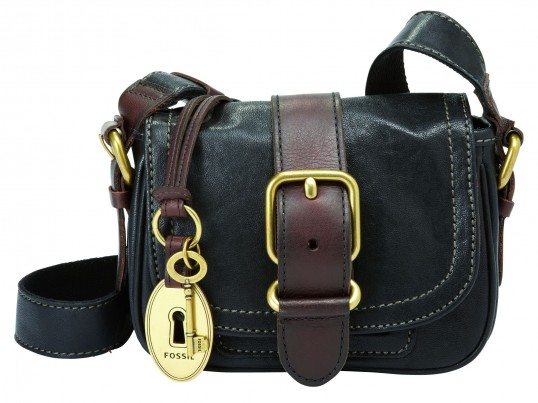 Fossil Emory Small Flap - Black
