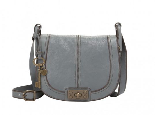 Fossil Vintage Re Issue II Flap Crossbody - Blue/Grey