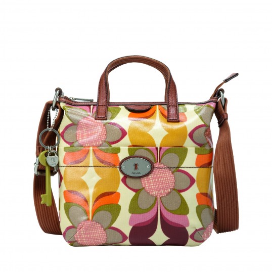 Fossil Key Per Crossbody - Orange Multi