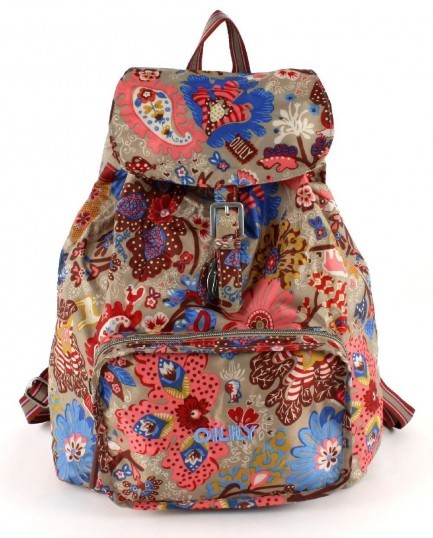 OILILY-WINTER-LEAFS-FOLDING-BACKPACK-TASCHE-RUCKSACK-FREIZEITRUCKSACK-BEIGE-SAND