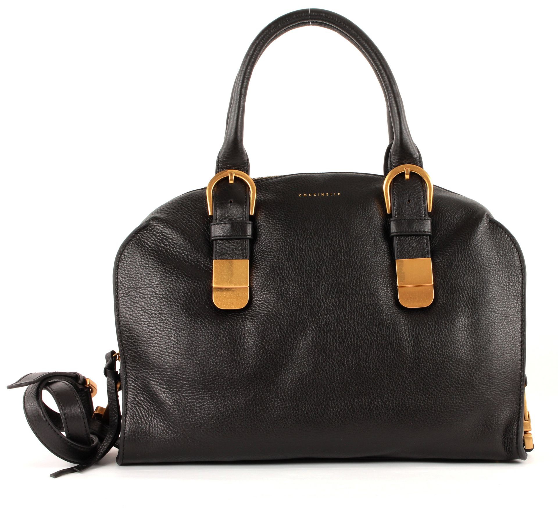 COCCINELLE+ROMA HANDBAG+TASCHE+HANDTASCHE+UMHÄNGETASCHE+DAMEN+SCHWARZ