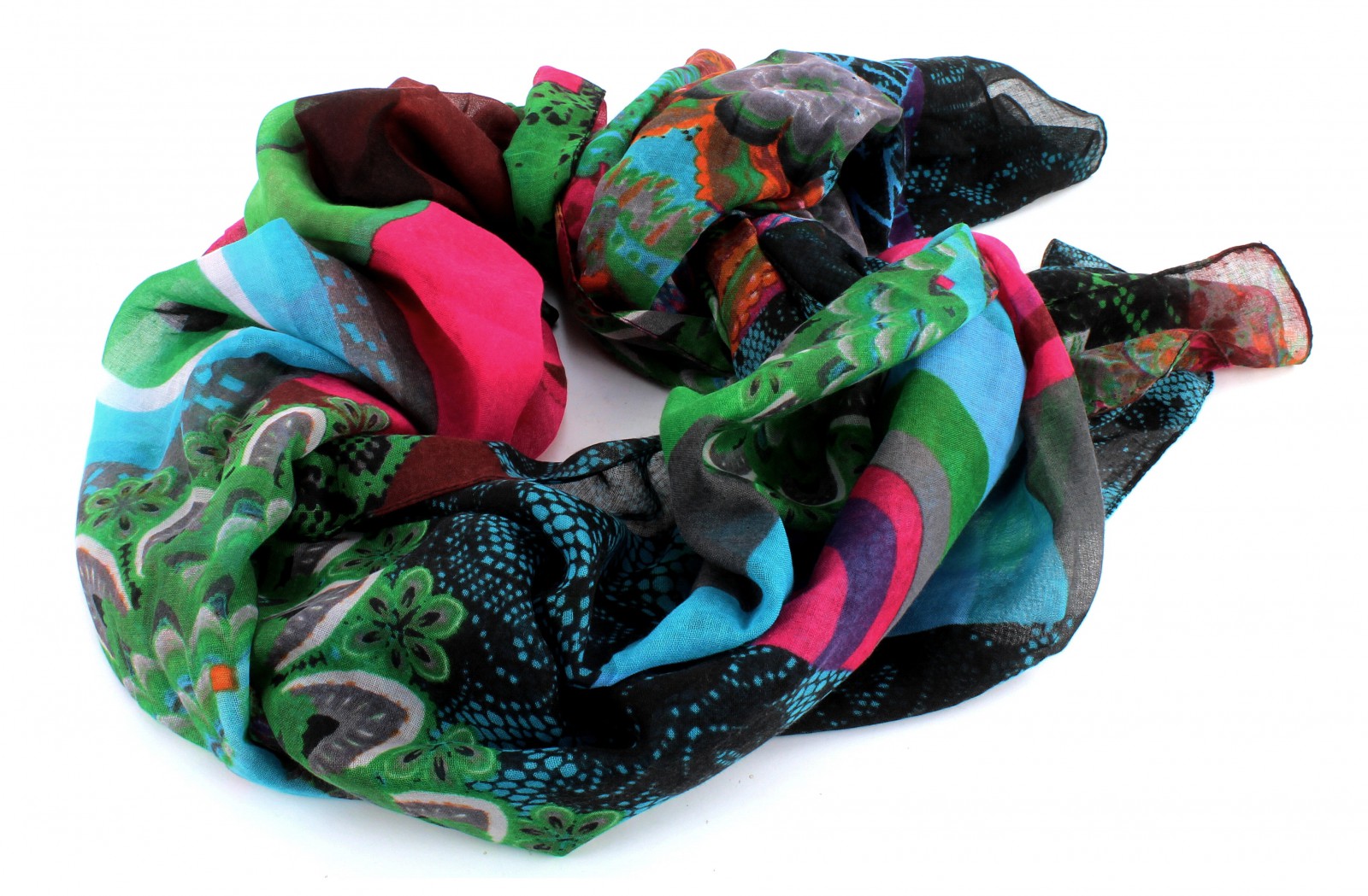 WAFICAC Mexikanisches Serape Kopftuch - Buntes Halstuch 118x8cm Für Damen