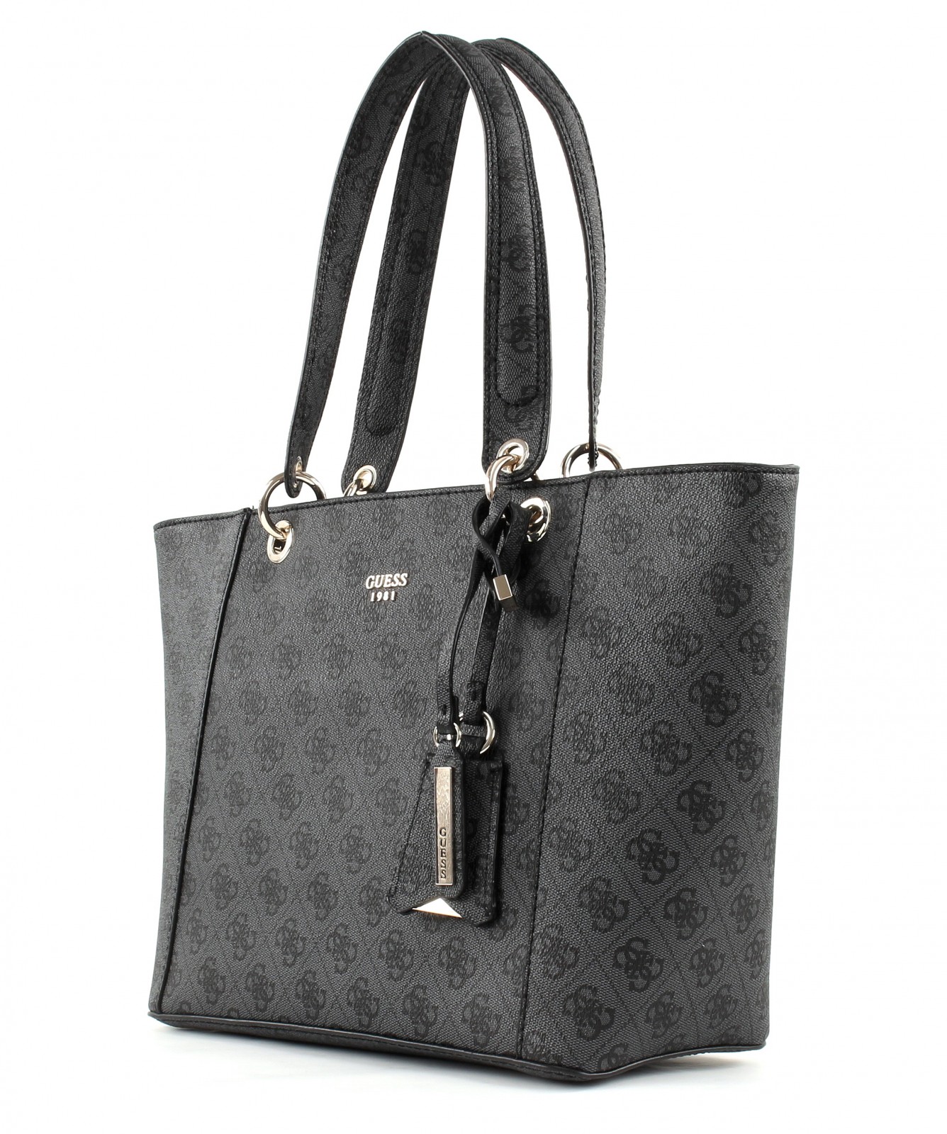 Guess Kamryn Logo Shopper guess kamryn tote shopper schultertasche tasche coal grau Guess Kamryn Logo Shopper guess kamryn tote shopper schultertasche tasche coal grau